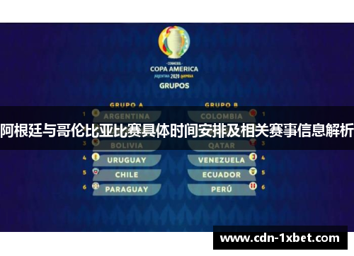 阿根廷与哥伦比亚比赛具体时间安排及相关赛事信息解析 阿根廷与哥伦比亚比赛具体时间安排及相关赛事信息解析